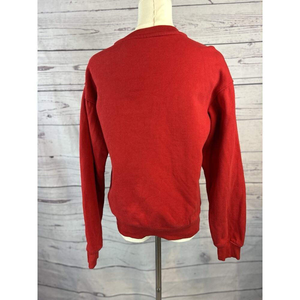 Disney Parks Mickey Mouse Christmas Holiday Red Crewneck Sweatshirt Adult XS - Picture 4 of 6